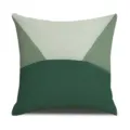 Funda de cojín decorativa geométrica minimalista moderna, funda de almohada verde sin relleno. - Tamaño 45 Funda de Cojín de Lino (Sin Núcleo) Estampado de Una Sola Cara / Estilo 9