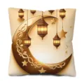 Ramadan croissant de lune housse de coussin decorative lin coussin de canapé - Style 2 / Impression Simple Face