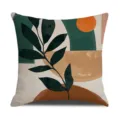 Funda de cojín abstracta moderna con motivo de plantas, funda de almohada escandinava para hogar. - Tamaño 45 Funda de Cojín de Lino (Sin Núcleo) Estampado de Una Sola Cara / Estilo 6