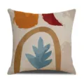 Funda de cojin de lino con patron de plantas abstractas estilo nordico decoracion moderna - Tamaño 45 Funda de Cojín de Lino (Sin Núcleo) Estampado de Una Sola Cara / Estilo 8