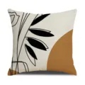 Nordic minimalist abstract plant line art throw pillow cover for modern living room sofa decor. - Pattern 3