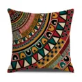 Bohemian throw pillow cover retro geometric linen cushion case for sofa home decor 45x45 - 45 Size Single Print / Style 2