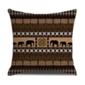 Bohemian throw pillow cover vintage ethnic elephant linen pillowcase for sofa home decor. - 45 Size Single Print / Style 3