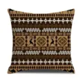 Retro bohemian throw pillow cover with ethnic tribal geometric pattern and camel print for home. - 45 Size Single Print / Style 4