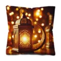Ramadan golden lantern moon printed peach skin velvet throw pillow cover holiday home decor cushion - Single-Sided Print Style One