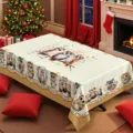 Nappe en polyester avec motif de hibou de dessin animé mignon, idéale pour table à manger et salon. - HZB734-7