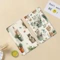 Set petseton kouzinas apo mikrofina me haritomena gata kai fyta se akouarela print. - 40*60cm / Στυλ HMJB134-2