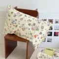 Jolie housse de coussin imprimé lapin de dessin animé peluche douce pour salon chambre décor - HDRD355-21