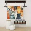Strofinaccio da cucina con stampa gatto super assorbente in microfibra per piatti - 40*60cm / Stile HMJB134-10