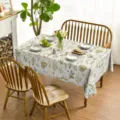 Nappe de table florale botanique de printemps, housse en polyester pour décoration. - HZB730-11 / Tissu Brossé