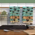 Asciugamano da cucina in microfibra con simpatico motivo di zampe, strofinaccio assorbente. - 40*60cm / Stile HMJB134-12