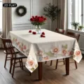 Nappe florale printemps été esthétique polyester décoration maison table à manger housse - HZB730-16 / Tissu Brossé