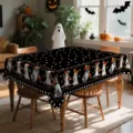 Nappe Halloween polyester imperméable anti-poussière déco maison fantôme noir variante - HZB904-7