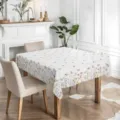 Nappe en polyester imprimée, style floral élégant pour la décoration de table de salle à manger. - HZB730-29 / Tissu Brossé