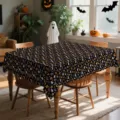 Nappe de table Halloween polyester noir citrouille fantôme motif housse de table variante - HZB904-8