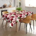 Nappe en polyester motif fleurs de cerisier printemps été pour décoration de table. - HZB730-30 / Tissu Brossé