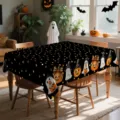 Nappe d'Halloween fantôme citrouille motif polyester housse de table à manger déco. - HZB904-13