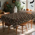 Nappe Halloween polyester de fete pour table a manger impermeable anti-poussiere - HZB904-17