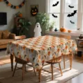 Nappe d'Halloween en polyester nappe de table à manger décorative imperméable anti-poussière - HZB904-21