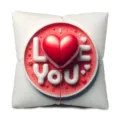 Valentine's Day red heart throw pillow cover, 3D love letter printed sofa cushion case. - Style 2