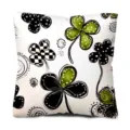 Clover pattern decorative throw pillow, stylish square cushion for sofa bed home decor. - Style 2