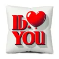 Valentine's Day red heart balloon letter print white throw pillowcase sofa cushion cover. - Style 3