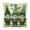 Θήκη μαξιλαριού με γκνόμ St. Patrick's, χαριτωμένη διακοσμητική θήκη για γιορτινό μαξιλάρι. - 45x45cm / Στυλ 4