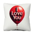 Valentine day red balloon white throw pillow cover romantic love letter sofa cushion case - Style 4
