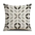 Modern minimalist linen print geometric square pillow cover, stylish home decorative cushion variant. - 45 Size Linen Pillow Cover (Without Core) Single-Sided Print / Style 3