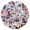 50 Stk. USA Unabhängigkeitstag Sticker Wasserdicht für Laptop Koffer und Skateboard - 50 Stück/Packung