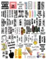 Decorative white lies party themed vinyl sticker sheet for laptop and luggage decoration. - Little Lies-50pcs