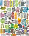 Bunte inspirierende Zitate Aufkleber ästhetische wasserdichte Sticker für Laptop Koffer - Inspirierende Zitate-50 Stk