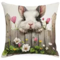 Joli housse de coussin imprimé animal chinchilla taie d'oreiller décorative carrée pour canapé - Illustration d'Animaux (HYMD57-25)