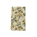 Vista dettagliata del panno da cucina in microfibra con stampa botanica di limoni e uccelli. - Stile 17