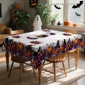 Λεπτομέρεια τραπεζομάντιλου Halloween με κολοκύθα, διακόσμηση τραπεζιού πολυεστέρα. - 40x60cm (20g) / HZB904-2