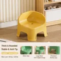 Kids plastic low stool cute baby anti-rollover chair toddler learning seat yellow - 1 Piece/Pack / Yellow
