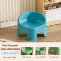 Children plastic low stool blue baby chair sturdy toddler seat anti-tip toddler furniture - 1 Piece/Pack / Blue