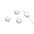 Acrylic UV electroplated cat eye flower beads loose beads for DIY bracelet jewelry - Purple