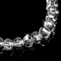 Clear faceted crystal glass wheel beads for DIY handmade bracelets and necklaces making. - 8x5mm 10 Pieces/Pack / Transparent Gray (Smoke Gray Lampwork)