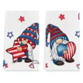 Patriottische Onafhankelijkheidsdag keukendoeken, 4 juli Gnome microvezel vaatdoeken. - Stijl 16 (2 Stuks Pakket) / 40*60cm