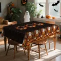 Τραπεζομάντιλο Halloween πολυεστέρας τρομακτικό φάντασμα κολοκύθα τραπέζι φαγητού - 40x60cm (20g) / HZB904-17