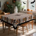 Τραπεζομάντηλο Halloween Πολυεστέρας Γάτα Κολοκύθα Φάντασμα Εκτύπωση Διακόσμηση Τραπεζιού - 40x60cm (20g) / HZB904-18