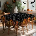 Τραπεζομάντιλο Halloween με μοτίβο κολοκύθας και αράχνης, ανθεκτικό πολυεστερικό υλικό. - 40x60cm (20g) / ZB904-24