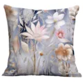 Decorative square pillow cover featuring elegant digital floral botanical print design home. - A1654-17