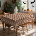 Halloween τραπεζομάντηλο πολυεστέρας αδιάβροχο πορτοκαλί μαύρο κολοκύθα διακόσμηση. - 40x60cm (20g) / HZB904-8