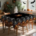 Halloween τραπεζομάντηλο πολυεστέρας ορθογώνιο κάλυμμα τραπεζιού φάντασμα κολοκύθα - 40x60cm / HZB904-9