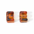 Acrylic amber tortoiseshell letter E charm beads for DIY phone chain jewelry crafting. - Letter E