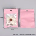 Roze zakjes met doorzichtig venster, perfect voor het verpakken van kleine sieraden. - 10 stuks/Verpakking / 9x12cm Aluminiumfolie Roze Venster