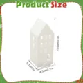 Kerst Wit Huis LED Kaarsouder Tafelblad Desktop Vakantie Feest Decoratie Artikel - XS3D018 / Wit