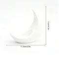 Candelabro blanco en forma de luna creciente decoracion de mesa para el hogar 11cm. - Sin Luz de Vela / Blanco